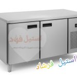 یخچال و فریزر صنعتی دو درب میزکاری | مناسب رستوران و آشپزخانه صنعتی | استیل فرشاد